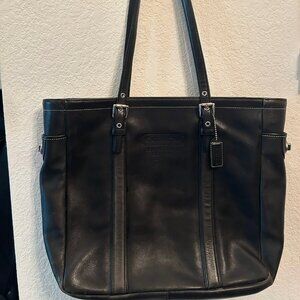 Genuine Coach all leather black large tote
